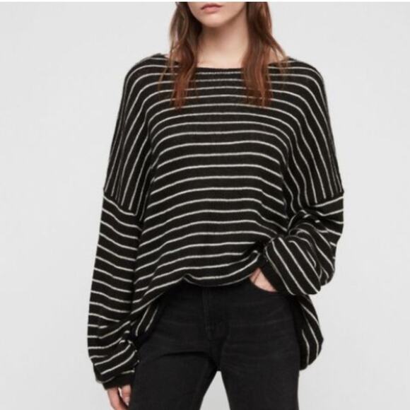 All Saints Marty Crew Neck Striped Sweater - Picture 1 of 13